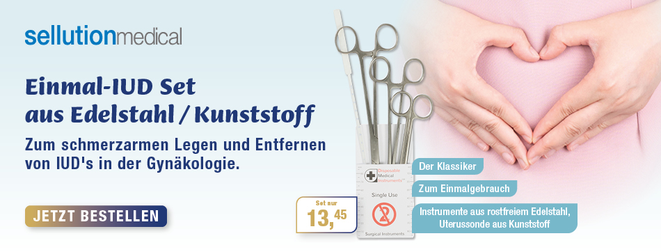 MediQuick | sellutionmedical, einmal-iud set aus edelstahl / kunststoff, zum einmal einmalgebrauch